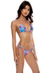 Luli Fama Jungle Fever Crystallized Seamless Wavy Ruched Back Tie Side Bottom